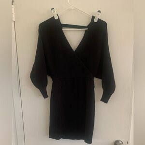 Vici Black Sweater Mini Dress